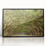 Large abstract wall art depicting Savannah's cityscape in monochrome shades on a framed acrylic.