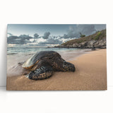Black and white photo of Maui's coast on stretched canvas, suited for kitchen wall art or bedroom.