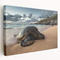 Large canvas print of a Maui, Hawaii scenery in vibrant blue and green tones, suitable for kitchen wall art.