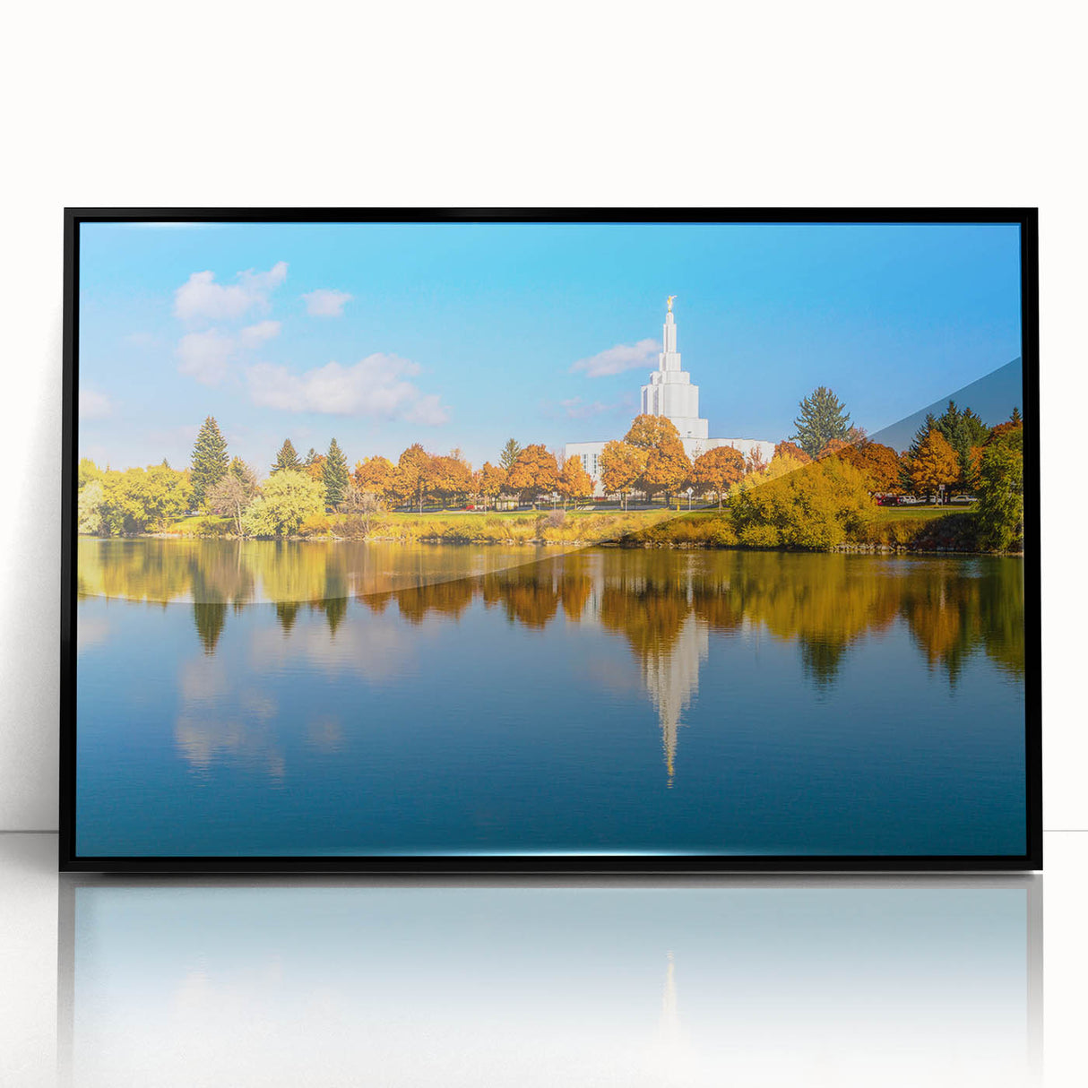 Large abstract wall art depicting a scenic Idaho landscape, in muted earth tones on a framed acrylic.