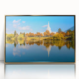 Framed acrylic print of a serene Idaho landscape in muted earth tones, ideal for modern art wall decor.