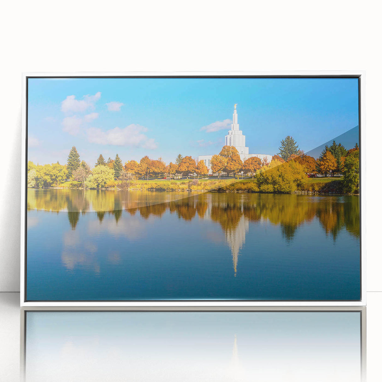 Modern art wall decor featuring Idaho scenery in acrylic, framed in white, ideal for nursery ambiance.
