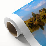 Art Deco poster featuring a serene Idaho landscape on rolled canvas, ideal for nursery wall art.