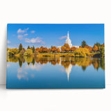 Black and white stretched canvas of Idaho scenery, ideal for kitchen wall art or bedroom ambiance.