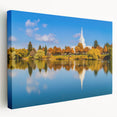 Idaho landscape on large stretched canvas, featuring earthy tones and a panoramic view, suitable for kitchen wall art.
