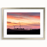 Textured art print of an abstract Iowa landscape in muted earth tones, framed in silver, ideal for bedroom art.