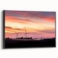 Black and white landscape art painting of Iowa scenery on a framed canvas, suitable for bedroom decor.