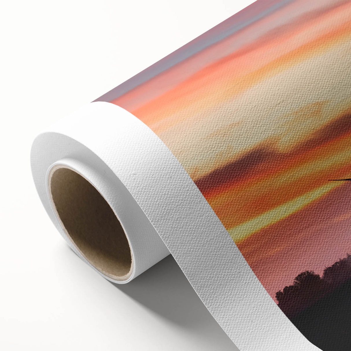Art deco poster of Iowa scenery in soft pastel shades on rolled canvas, ideal for nursery wall art.