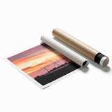 Extra large rolled print of Iowa scenery with floral motifs in soft pastel colors, ideal for classy bathroom wall art.