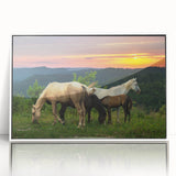 Acrylic framed art deco poster featuring a Kentucky scenery in muted gray and blue tones, suitable for modern art wall decor.