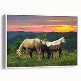 Vintage poster art of Kentucky scenery in colorful tones on a framed canvas, suited for extra large living room wall.