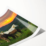 Extra large rolled print featuring line art flowers in soft pastel colors, suitable for large living room wall art.