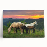 Black and white stretched canvas featuring a serene Kentucky landscape, ideal for kitchen wall art or bedroom decor.