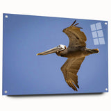 Acrylic print of a Louisiana landscape in muted greens and blues, ideal for dining room decor.