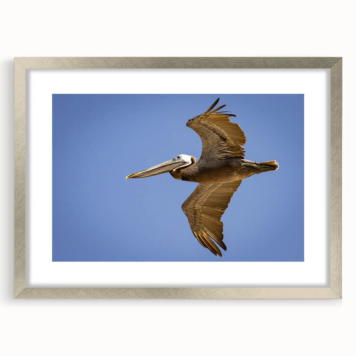 Textured abstract art print featuring Louisiana scenery in muted earth tones on a framed silver canvas.