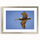 Textured abstract art print featuring Louisiana scenery in muted earth tones on a framed silver canvas.