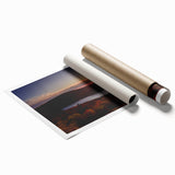 Acadia National Park scenery on a rolled print featuring muted earth tones, ideal for classy bathroom wall art.