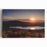 Black and white stretched canvas of Acadia, Maine, ideal for kitchen wall art.