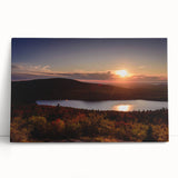 Black and white canvas print of Acadia National Park, ideal for kitchen wall art or bedroom ambiance.