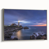 Framed canvas landscape art painting of Maine scenery in muted earth tones, ideal for living room decor.