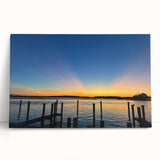 Black and white photograph of Annapolis scenery on stretched canvas, suitable as large kitchen wall art.