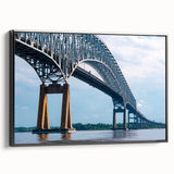 Black and white framed canvas of Baltimore landscape, featuring vintage poster art style, ideal for bedroom wall decor.