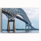 Black and white panoramic photo of the Baltimore skyline on stretched canvas, ideal for kitchen wall art.