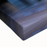 Black and white landscape art painting of Chesapeake Bay on large stretched canvas, suitable for bedroom wall decor.