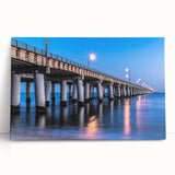 Black and white photo of Chesapeake Bay on stretched canvas, suitable as kitchen wall art or for bedroom ambiance.