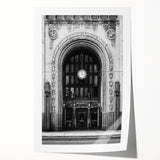 Extra large rolled print of Detroit skyline with pastel shades, ideal for art wall dining room.