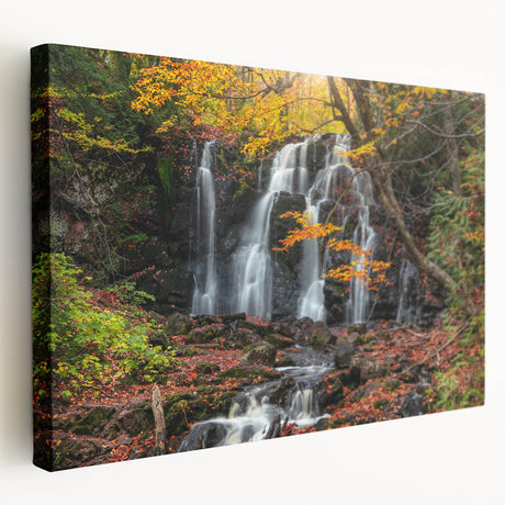 Scenic view of Michigan's Upper Peninsula in muted earth tones on a stretched canvas, suitable for kitchen wall art.