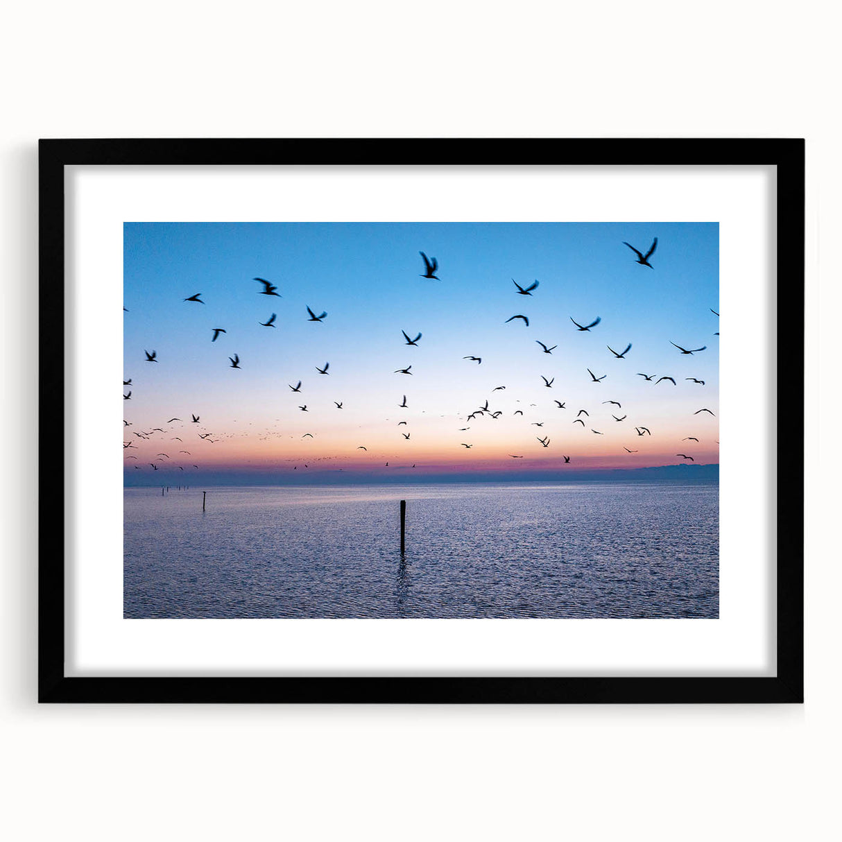 Extra large abstract print of colorful, textured Mississippi scenery on a black framed canvas.