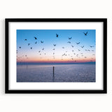 Extra large abstract print of colorful, textured Mississippi scenery on a black framed canvas.