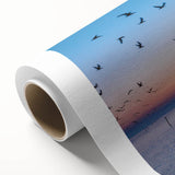 Art deco poster of Mississippi scenery in pastel shades on rolled canvas, ideal for nursery wall art.