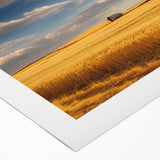 Art deco poster of Nebraska scenery in muted earth tones on rolled canvas, suitable for dining room decor.