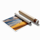 Extra large rolled print of Nebraska scenery with vibrant floral elements, ideal for classy bathroom wall art.