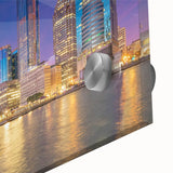 Large abstract wall art depicting New Jersey scenery in mid-century modernist style on acrylic glass.