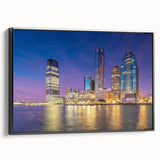 Black and white landscape art painting of New Jersey scenery on framed canvas, suitable for bedroom wall.