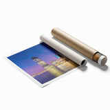 Extra large rolled print featuring a serene New Jersey landscape with soft floral elements.