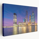 Large art print of a New Jersey landscape on stretched canvas, featuring muted earth tones, ideal for kitchen wall art.