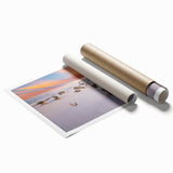 Extra large rolled print of New Mexico scenery with vibrant floral elements, ideal for classy bathroom wall art.