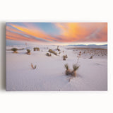 Black and white photograph of New Mexico scenery on large stretched canvas, suitable as kitchen wall art.