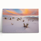 Black and white image of New Mexico scenery on large stretched canvas, ideal for kitchen wall art or bedroom decor.