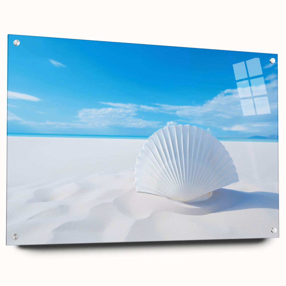 Acrylic print of White Sands, New Mexico, featuring soft pastel shades, ideal for modern bedroom ambiance.