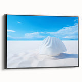 Black and white wall art featuring a landscape of White Sands, New Mexico, on framed canvas, suitable for bedroom decor.