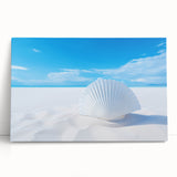 Black and white photograph of White Sands, New Mexico on stretched canvas.