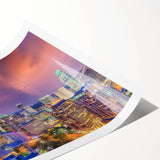 Extra large wall art featuring line art flowers in muted tones on rolled canvas, ideal for large living room decor.