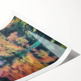 Extra large wall art featuring line art flowers in subtle tones, printed on rolled canvas.