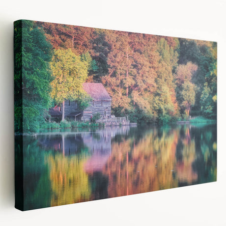Raleigh, North Carolina skyline depicted in muted earth tones on a large stretched canvas, suitable for kitchen wall art.