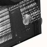 Large abstract depiction of NYC's Grand Central in muted gray and blue tones on acrylic glass, ideal for dining room art.